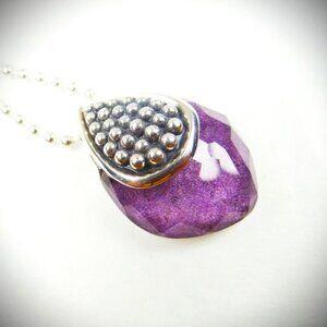 LAGOS Maya Caviar Sterling & Charoite Pendant Necklace